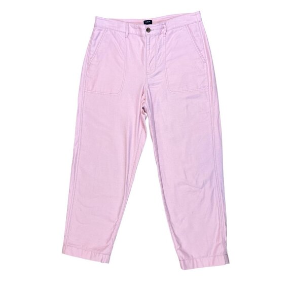 J. Crew Women’s Cotton Pants High Rise Pink Garment-Dyed Foundry Size 12 - Picture 3 of 15